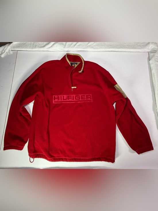 Tommy Hilfiger Other - Vintage 90’s Y2K Tommy Hilfiger Red Fleece Half-Zip Pullover